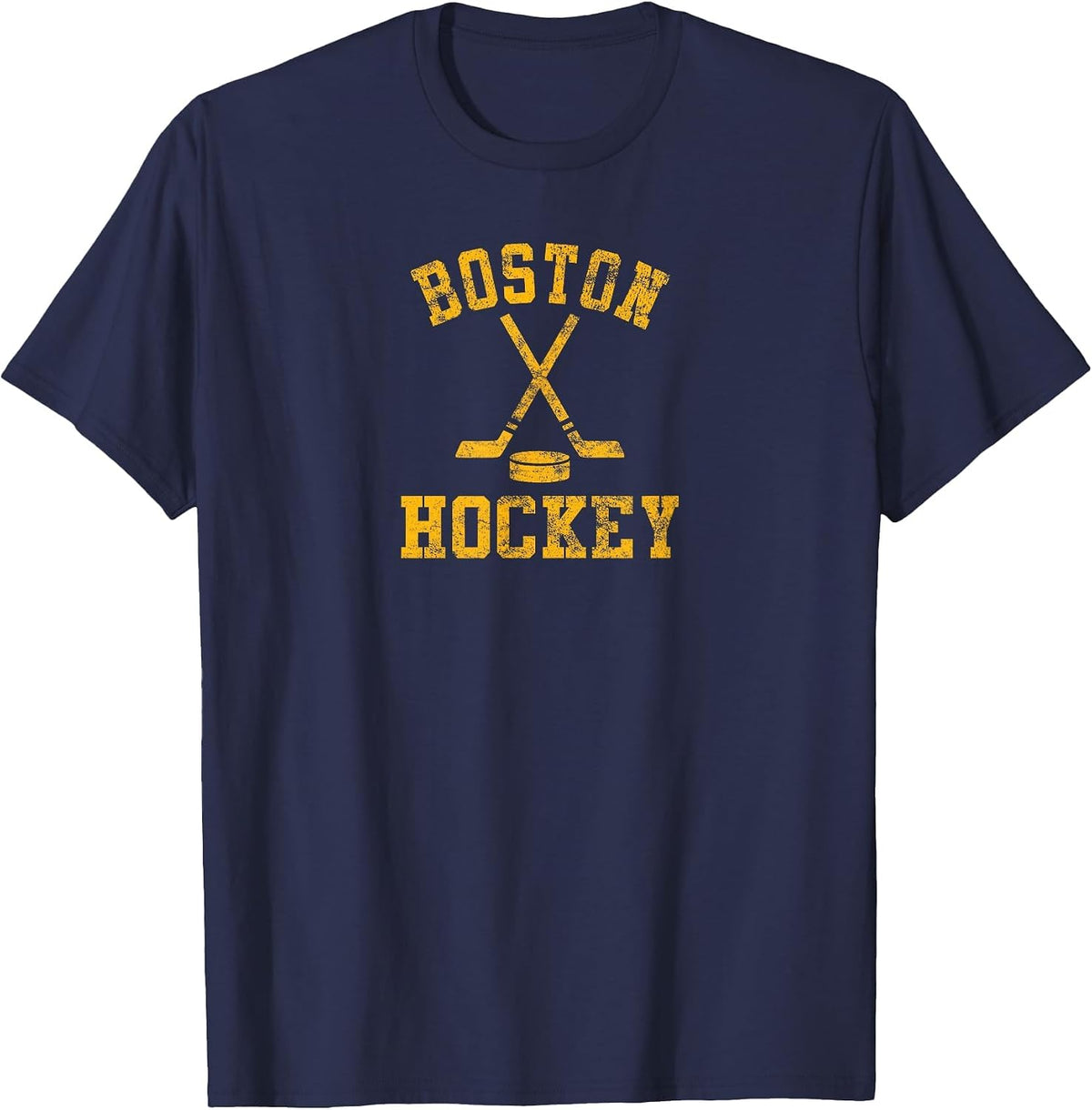Vintage Boston Hockey T-Shirt - Navy Blue