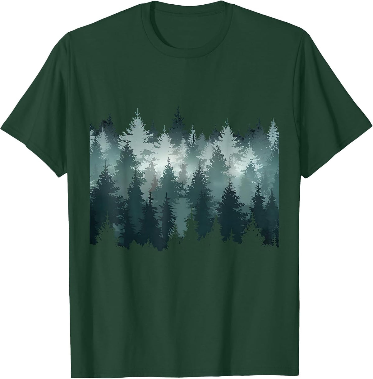 Trees Nature Mountains Adventure Outdoor Wildlife Forest T-Shirt - Dark Green
