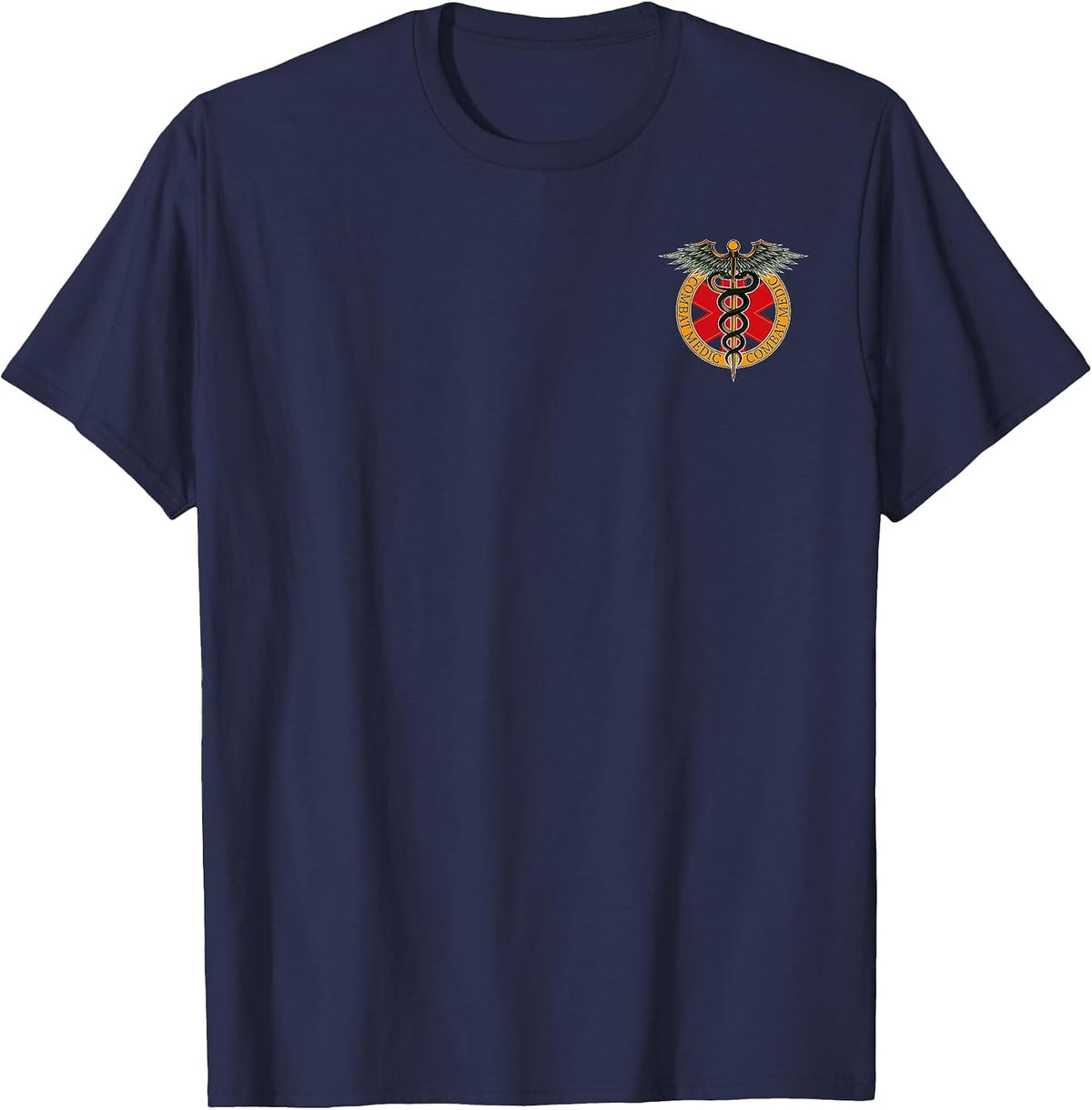 Combat Medic Soldier Veterans Veteran's Day Combat Veteran T-Shirt - Navy Blue