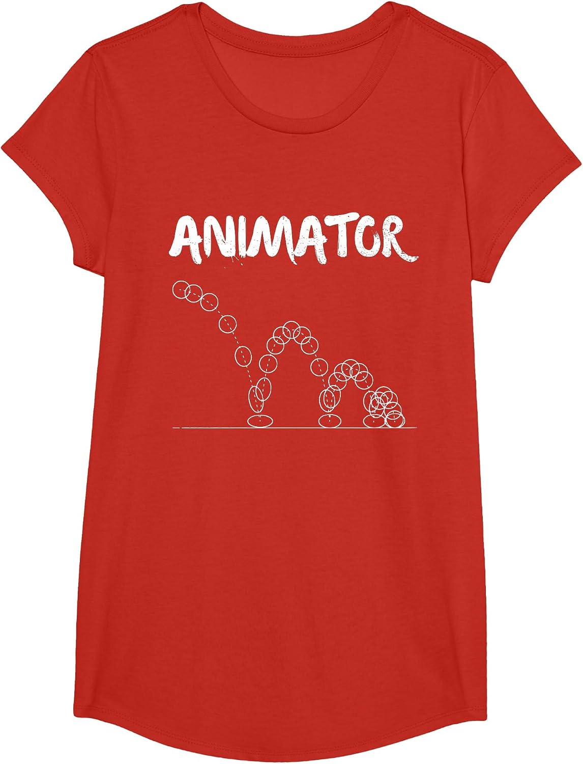 Animator Bouncing Ball T-Shirt for Animators T-Shirt - Girls Red