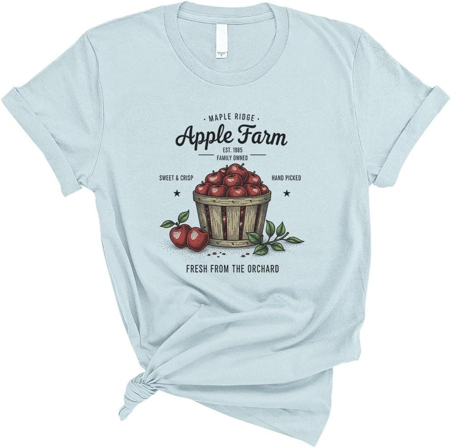 Vintage Apple Farm T-Shirt Unisex - Light Blue