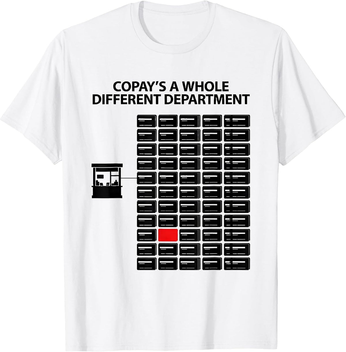 Men's Copay's A Whole Different Department Funny Pharmacy Tech T-Shirt - White