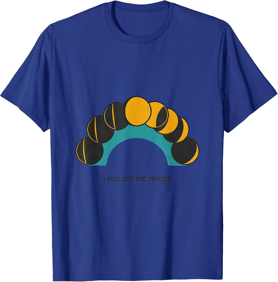 I Follow The Phases Midcentury Modern Astronomy Teacher T-Shirt - Royal Blue