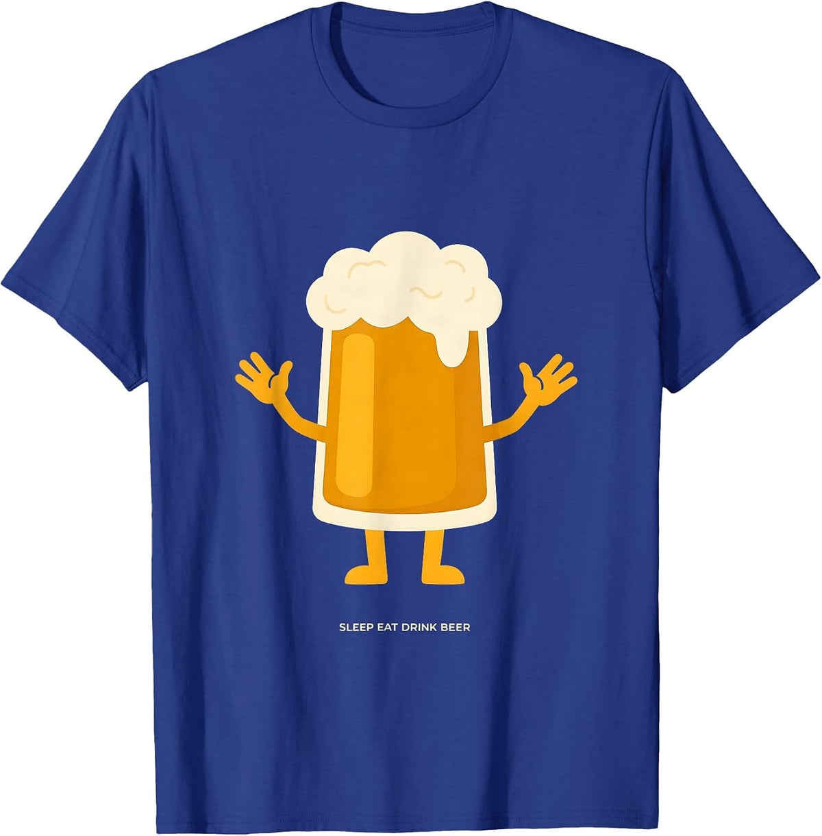 Men's Sleep Eat Drink Beer Funny Beer Lover Design T-Shirt - Royal Blue