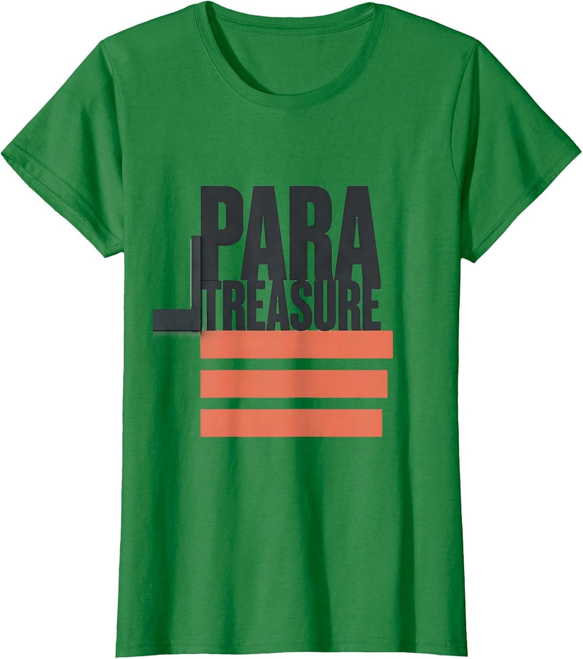 Women's Para Treasure Minimalist Paraprofessional Appreciation Back T-Shirt - Kelly Green