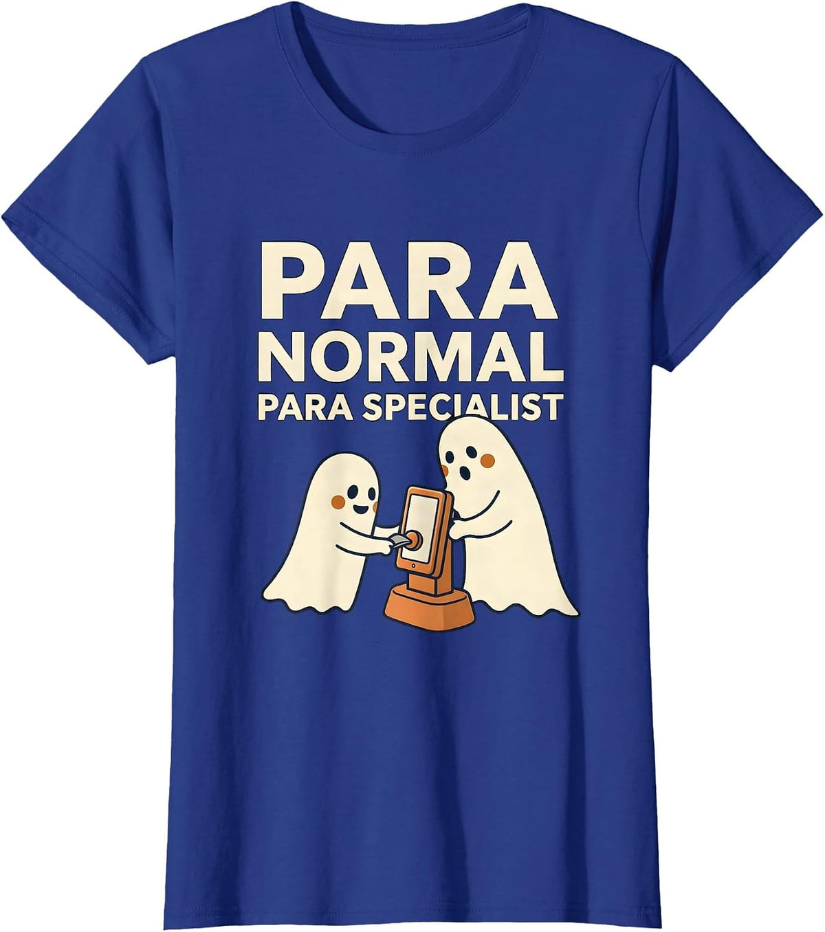 Women's Para Normal Para Specialist Funny Ghost Paraprofessional T-Shirt - Royal Blue