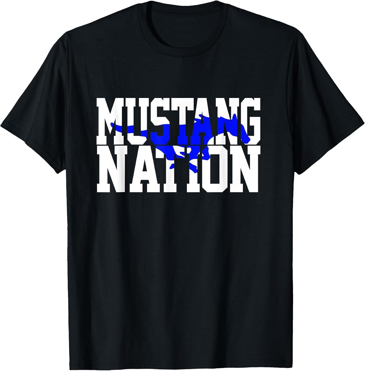 Friendswood Mustang, Mustang Nation T-Shirt - Black