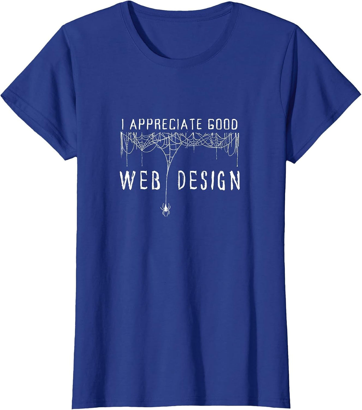 Funny Halloween Spider Web Design - Computer Science T-Shirt - Royal Blue