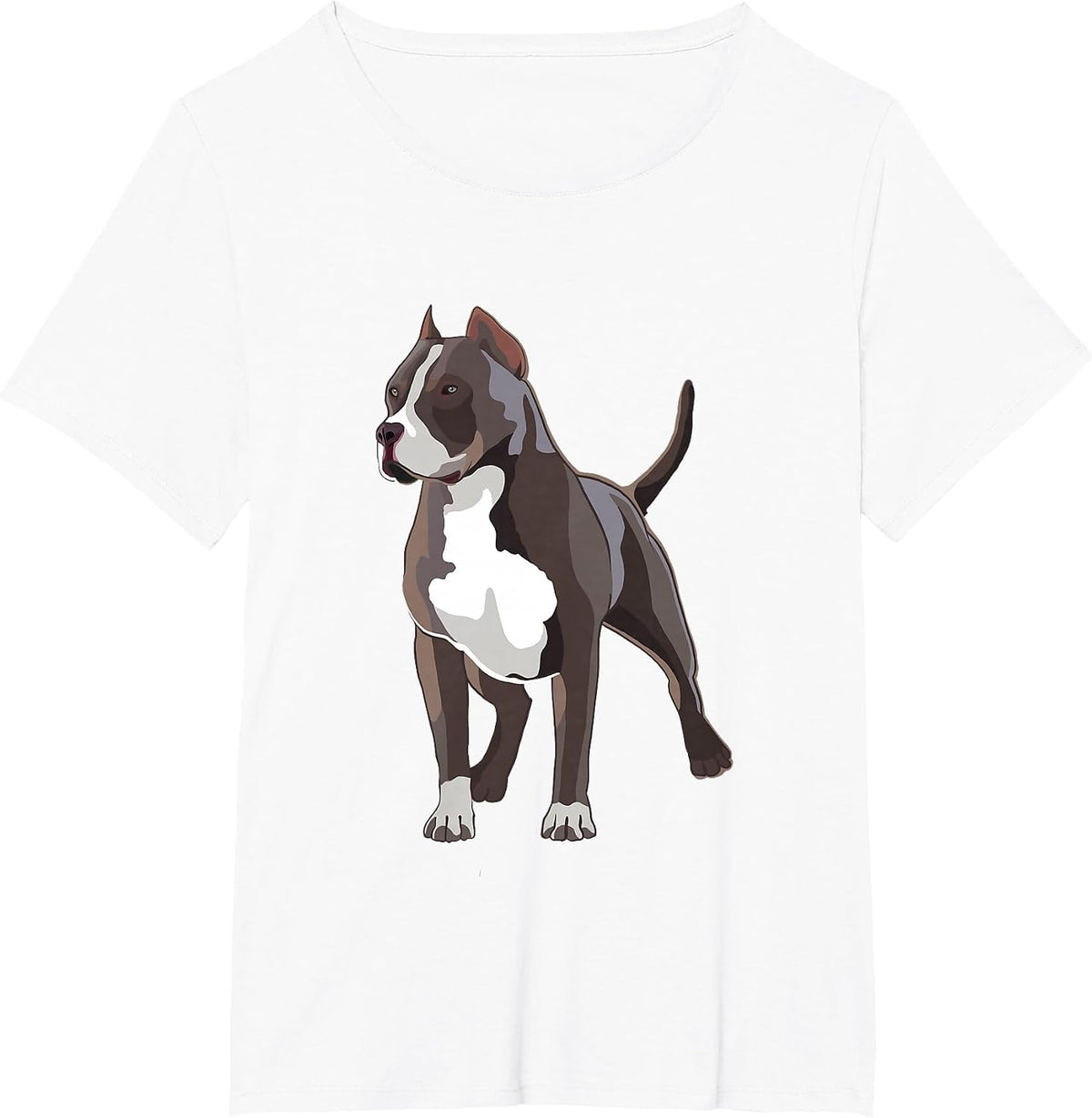 American Bully Dog Holder Illustration for Dog Lovers T-Shirt - White