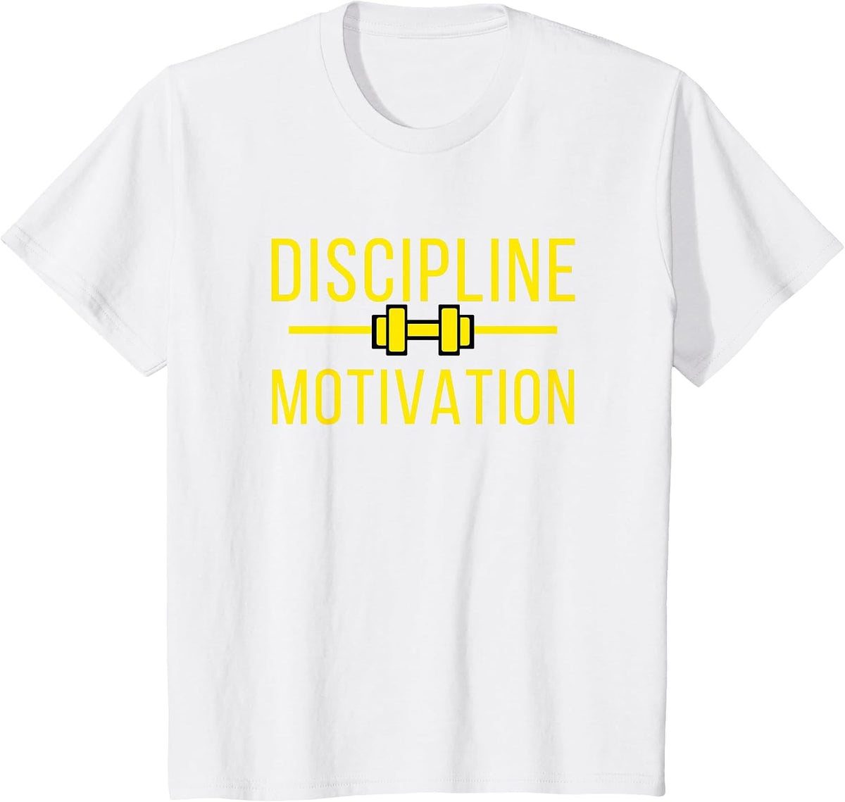 Discipline Over Motivation Gym Pump Cover Gains T-Shirt - White