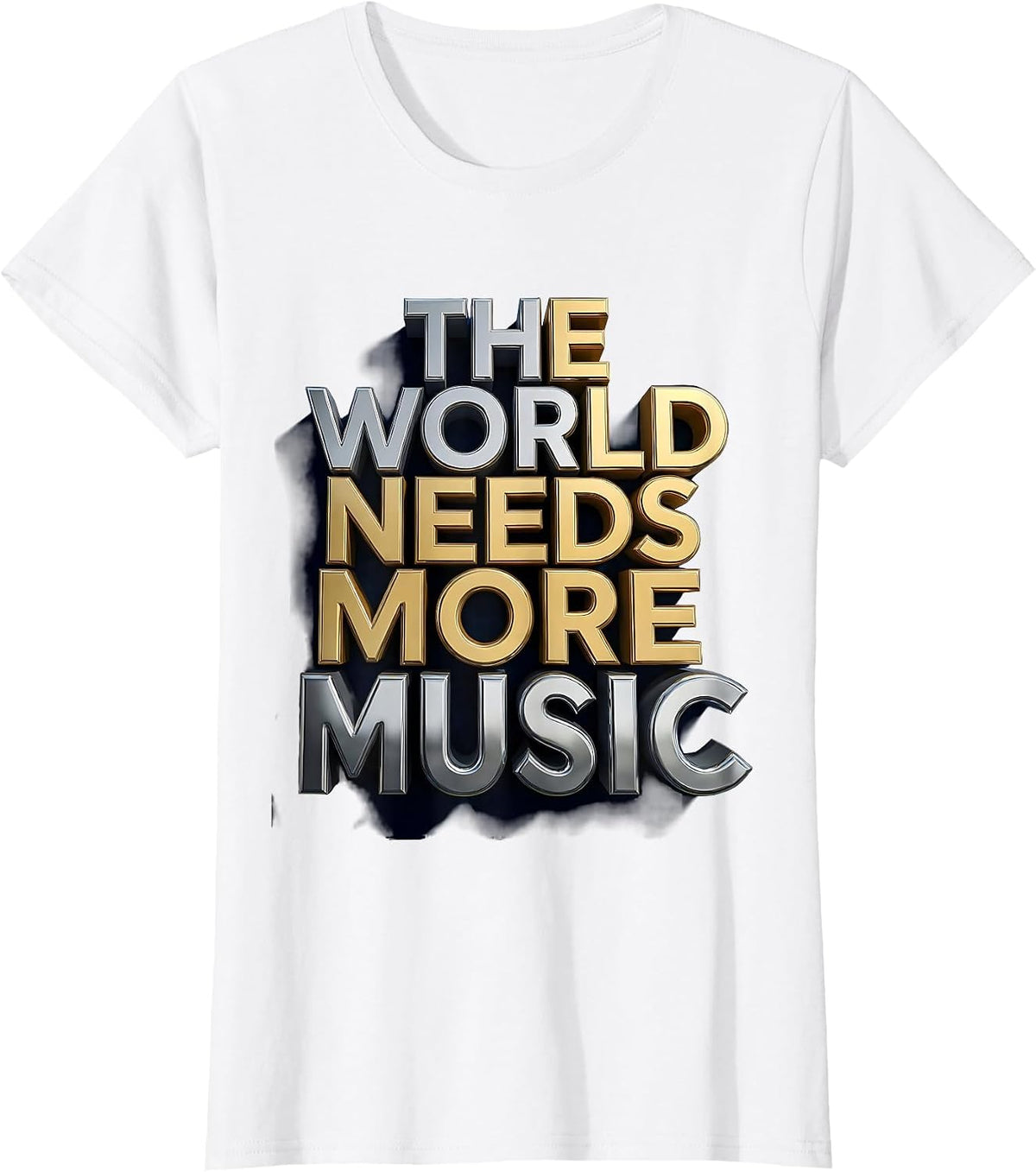 The World Needs More Music Teacher Design T-Shirt - White
