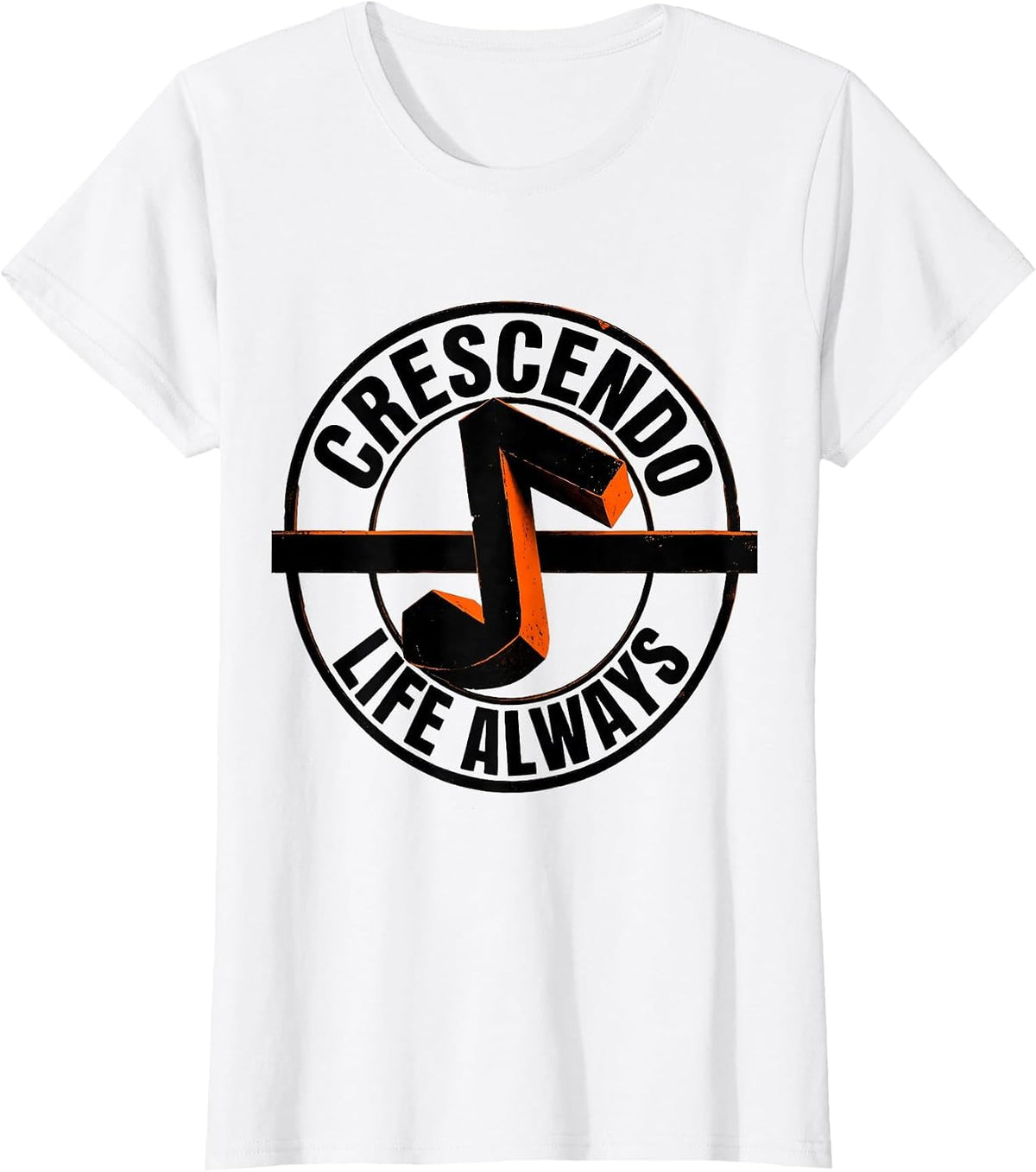 Crescendo Life Always Music Teacher Design T-Shirt - White