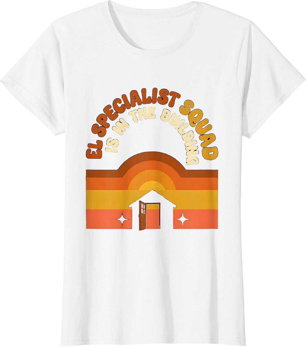 EL Specialist Squad Is In The Building Retro 70s School T-Shirt - White