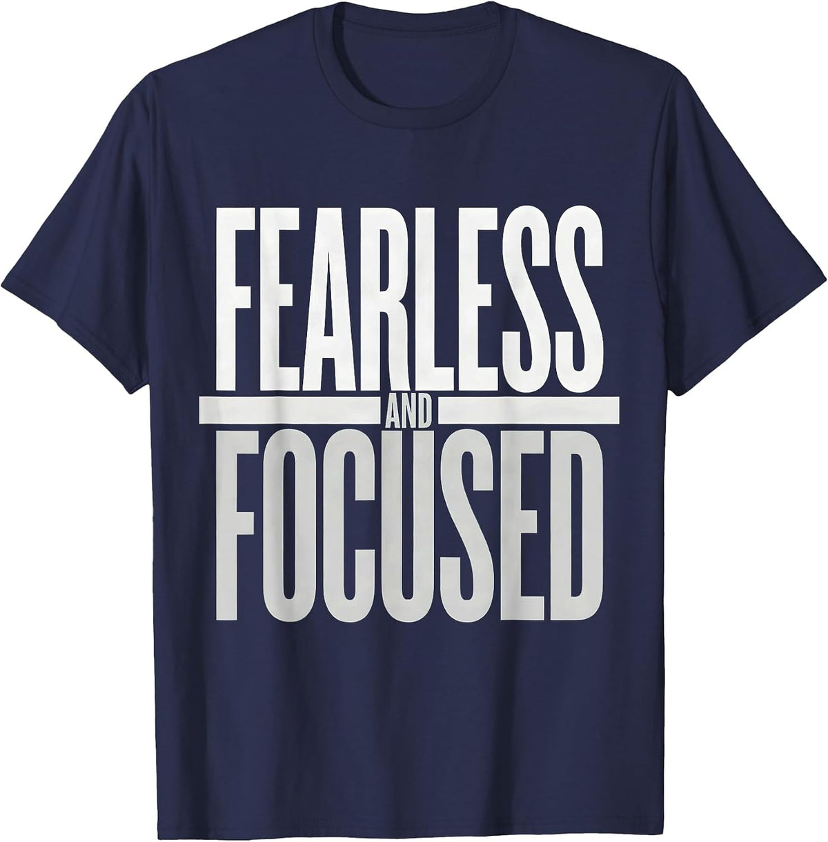 Men's Fearless and Focused Do It Lady Empowerment Design T-Shirt - Navy Blue