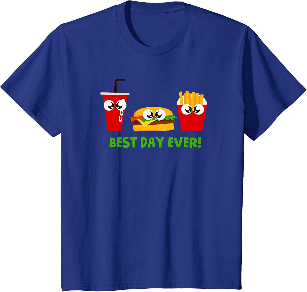 Funny Hamburger Tshirt Fry Day French Fries T-Shirt - Royal Blue