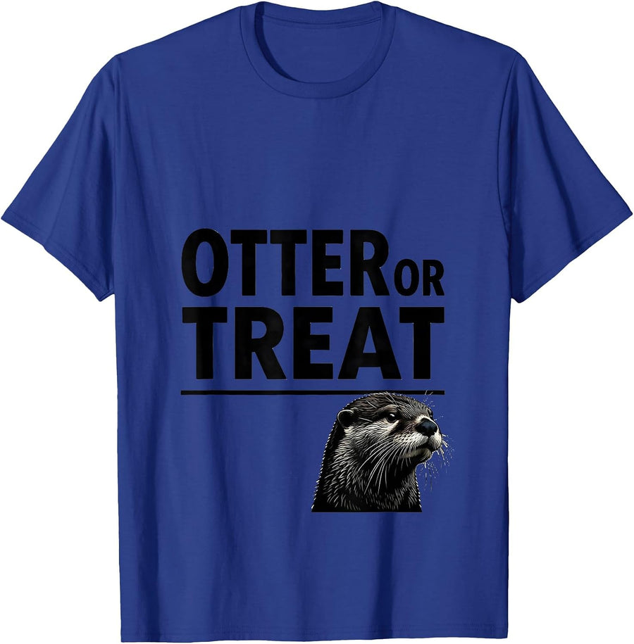 Otter Or Treat Funny Otter Lover Halloween Costume Party T-Shirt - Royal Blue
