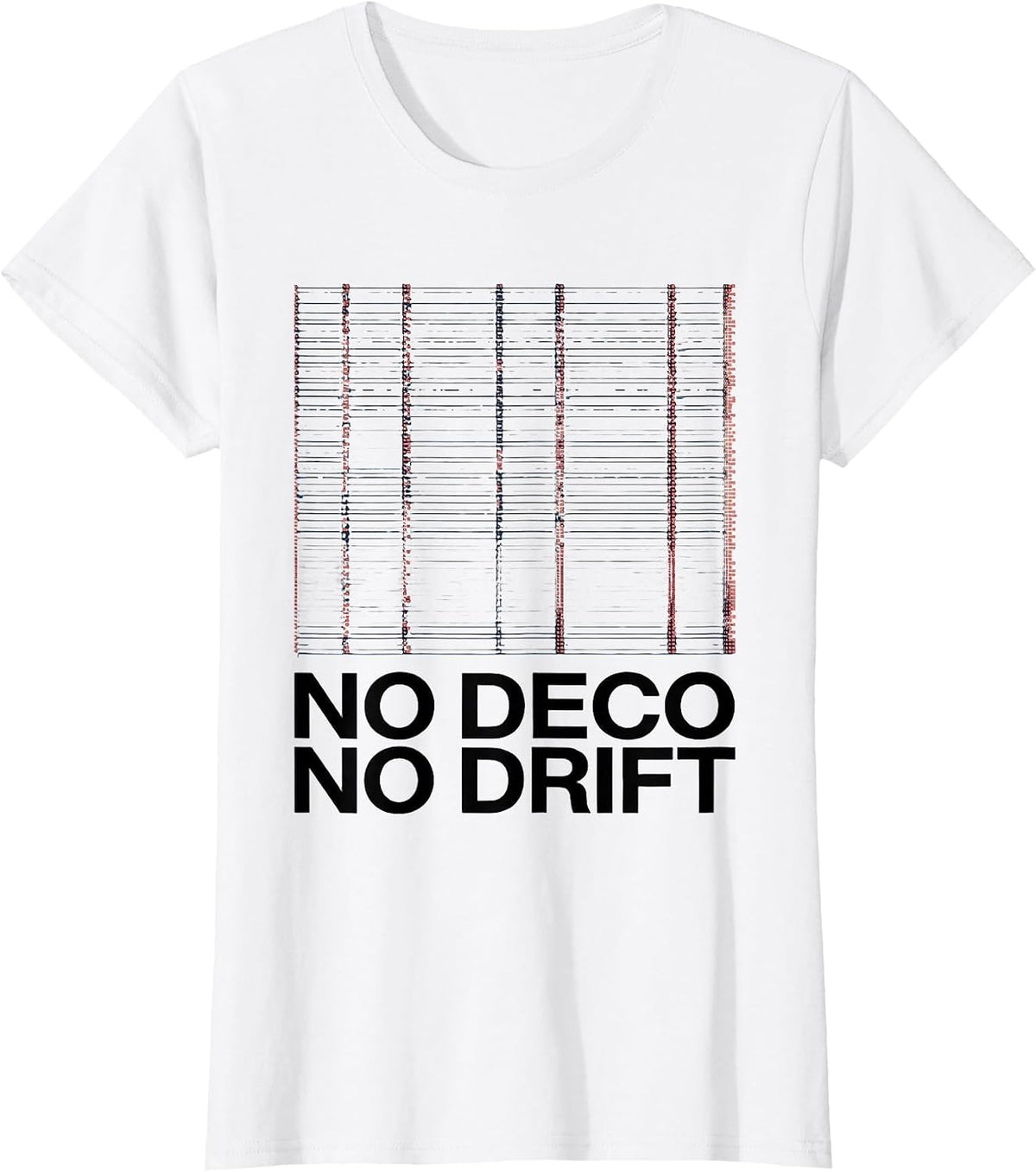 No Deco No Drift Swiss International Scuba Diving T-Shirt - White