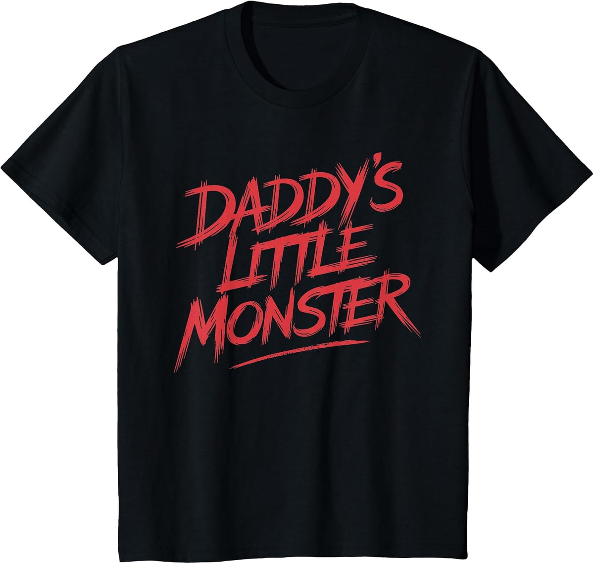 Daddy's Little Monster Halloween Costume T Shirt for Kids T-Shirt - Black