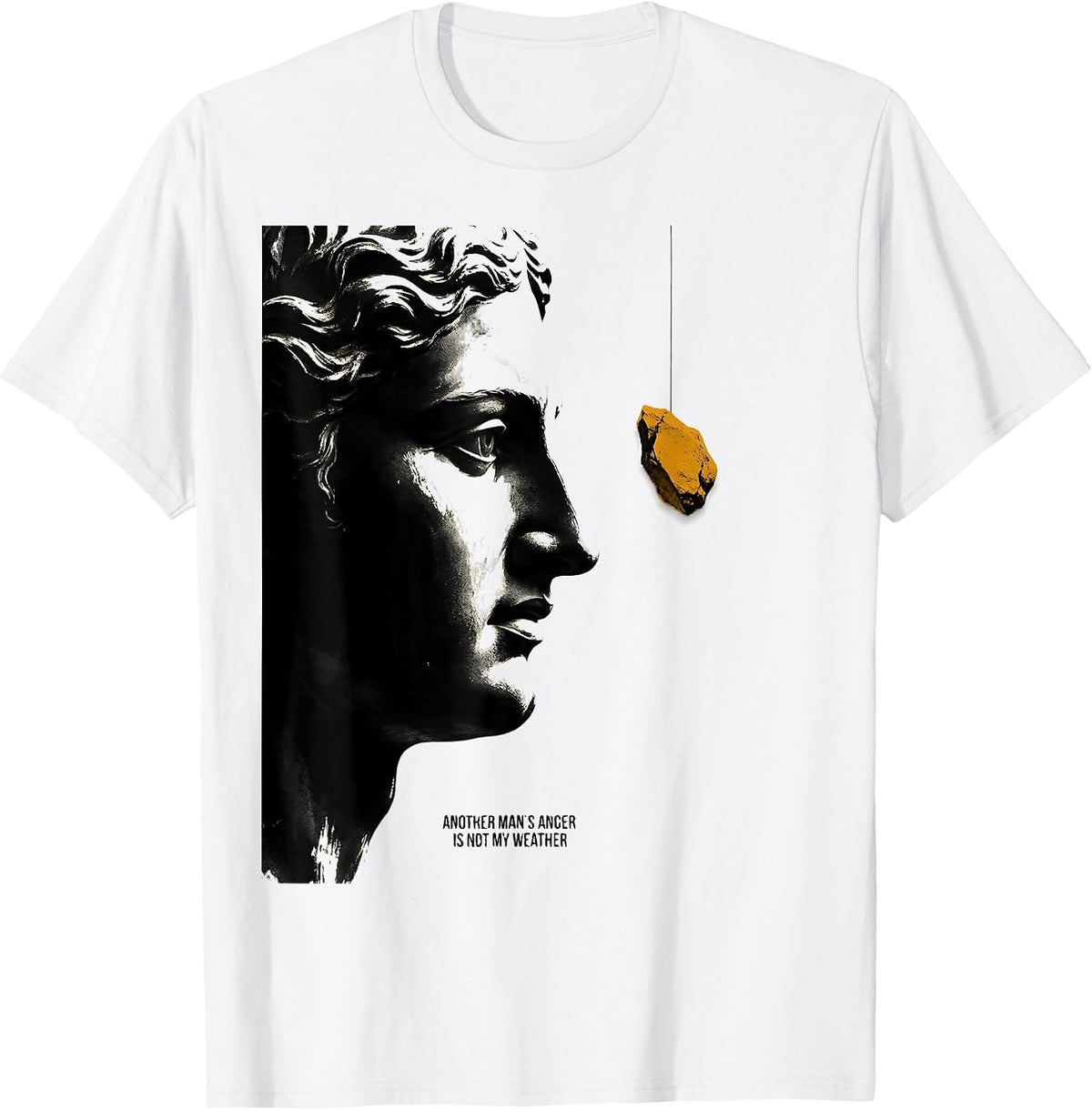 Men's Another Man's Anger Is Not My Weather Stoic Philosophy Quote T-Shirt - White