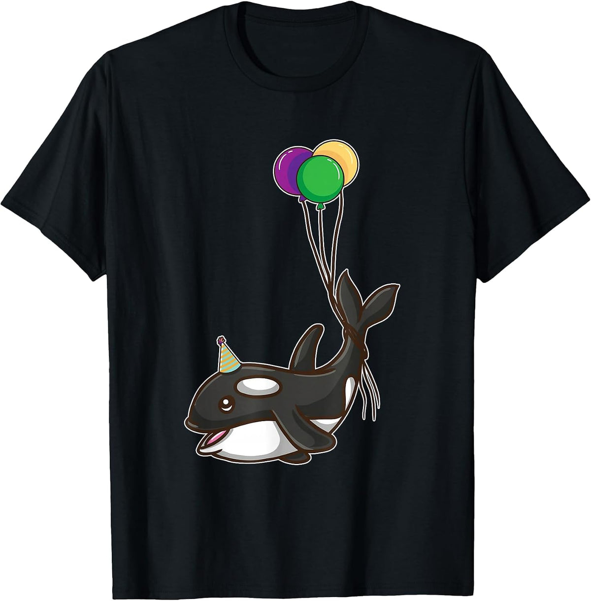 Birthday Orca for Whale Lover T-Shirt - Black