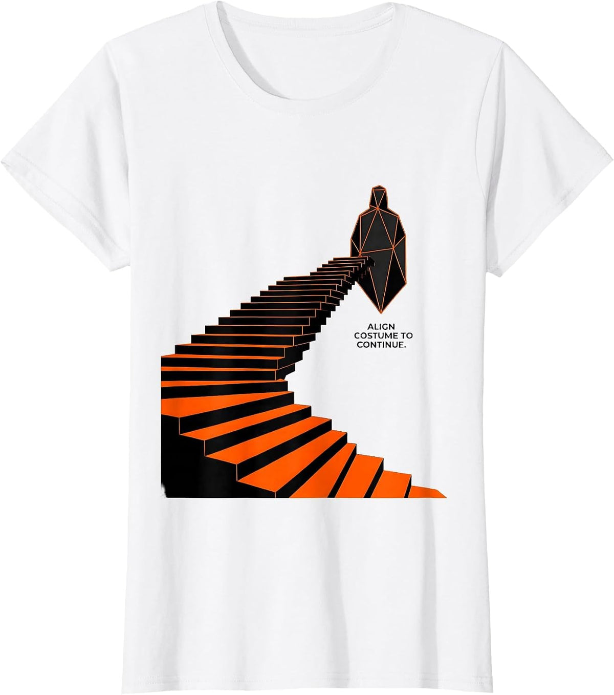 Align Costume To Continue Funny Lazy Halloween Geek Humor T-Shirt - White