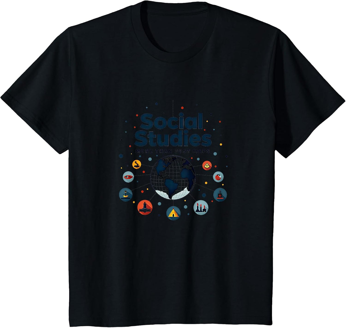 Social Studies Teacher: More Than Just Maps T-Shirt - Black
