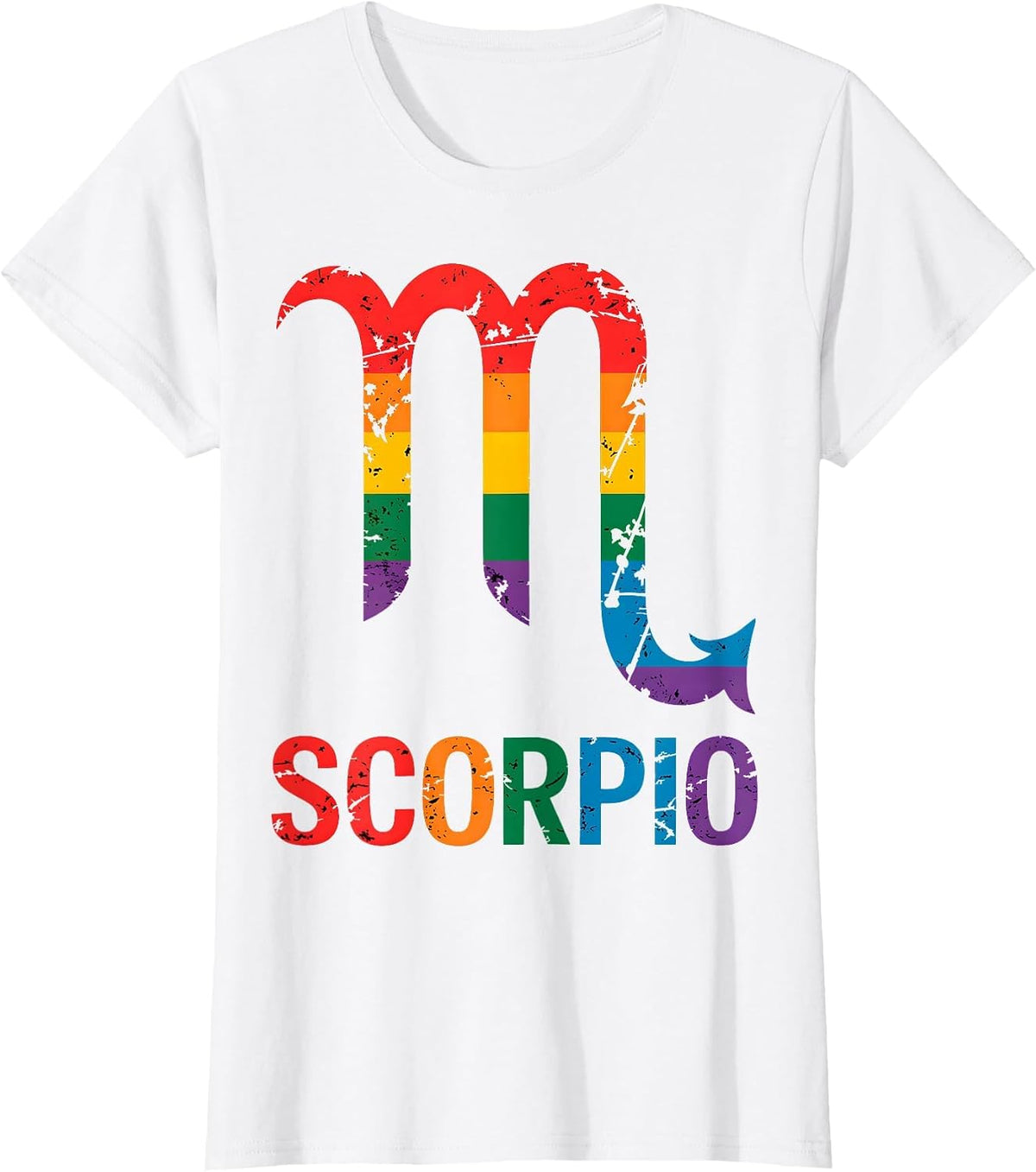 Scorpio LGBT Pride Zodiac Sign T-Shirt - White