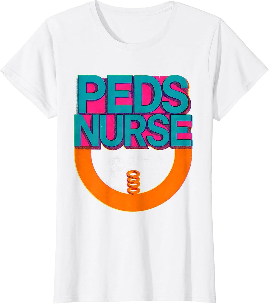 Women's PEDS NURSE Cute Pediatric NICU Nurse Practitioner Occupation T-Shirt - White