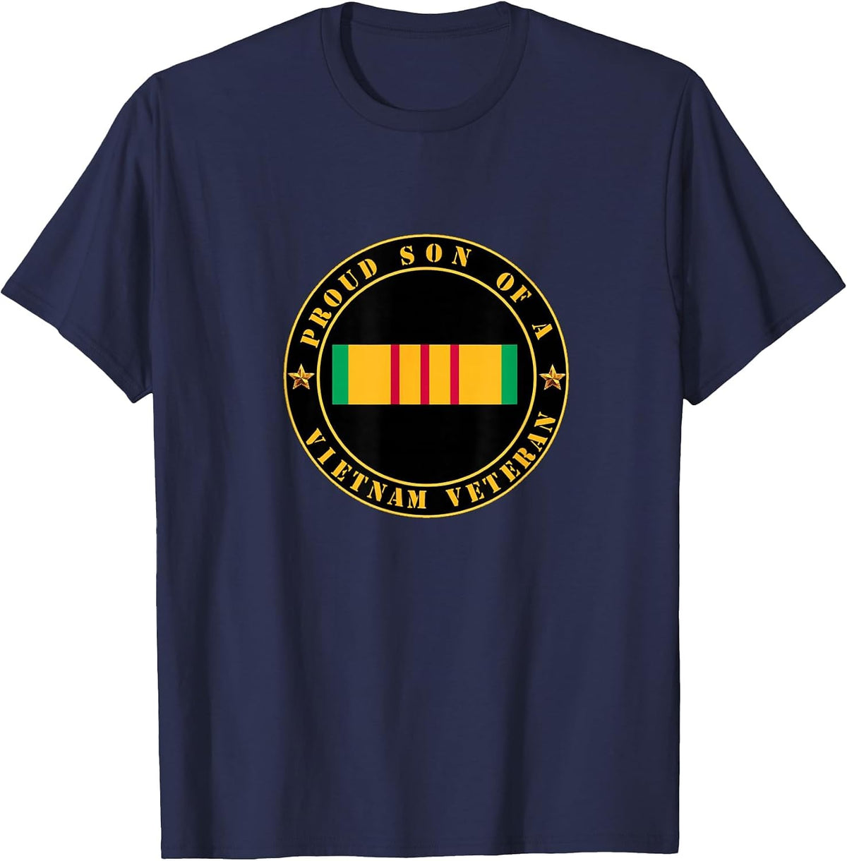 Proud Son of a Vietnam Veteran Necklace - Viet Vet Army T-Shirt - Navy Blue