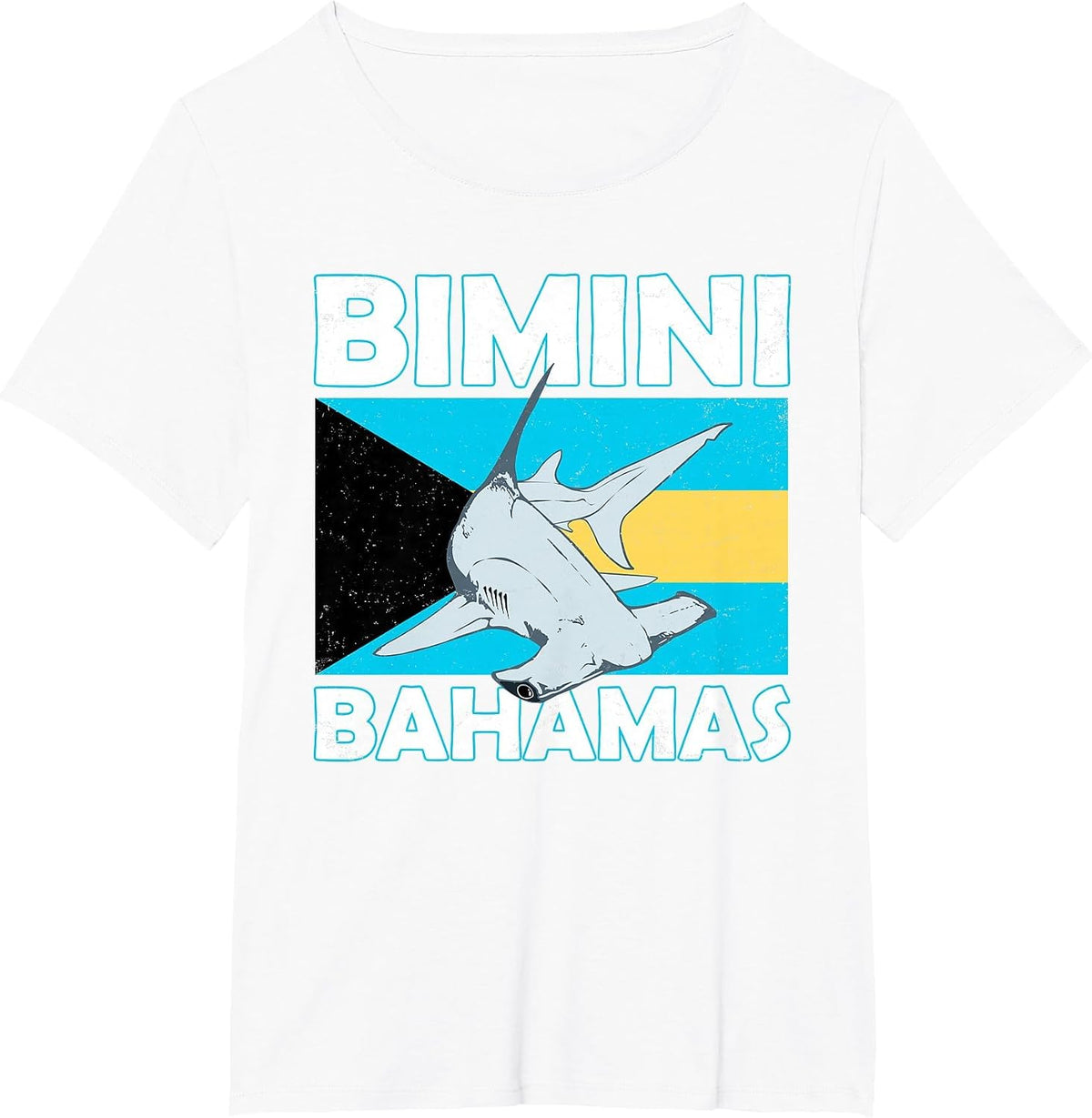 Hammerhead Shark Bimini Bahamas T-Shirt - White