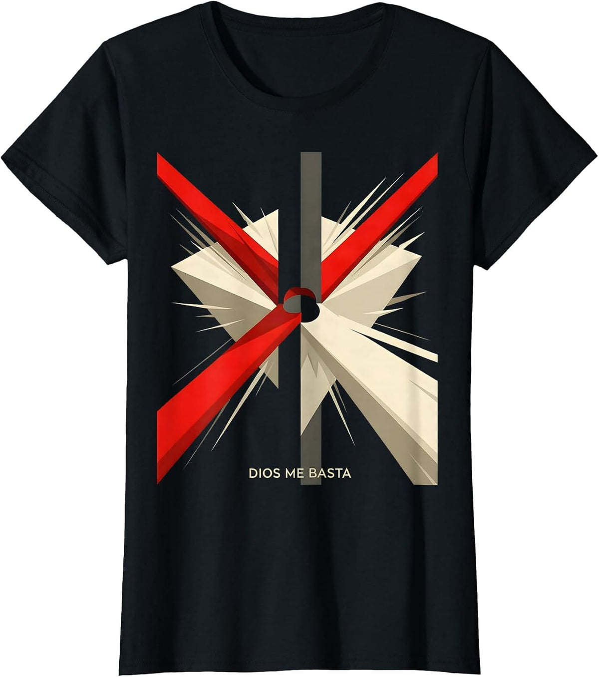 Women's Dios Me Basta Constructivist Christian Spanish Faith T-Shirt - Black