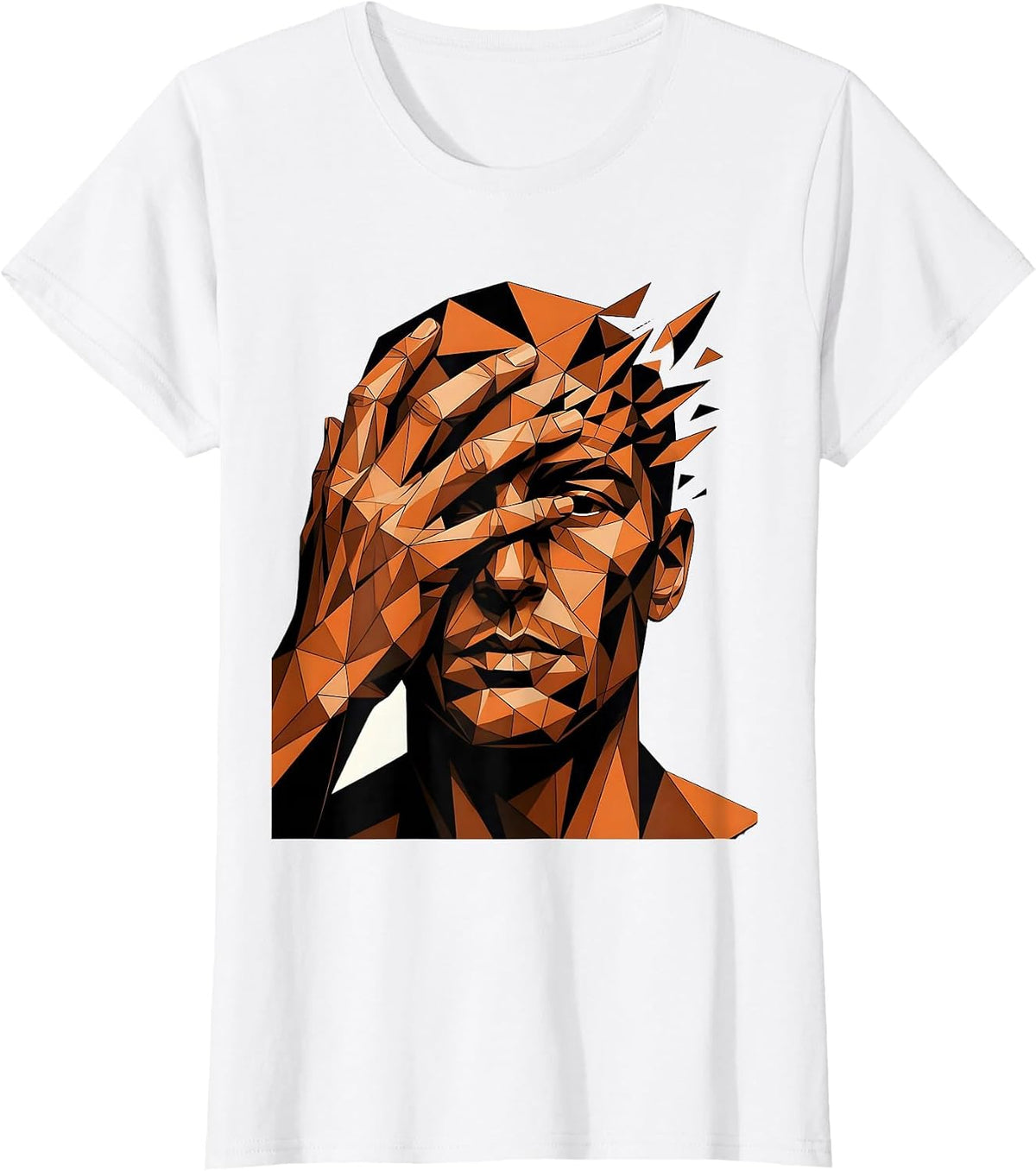 Hand Sculpting Clay Face Pottery Art Design T-Shirt - White