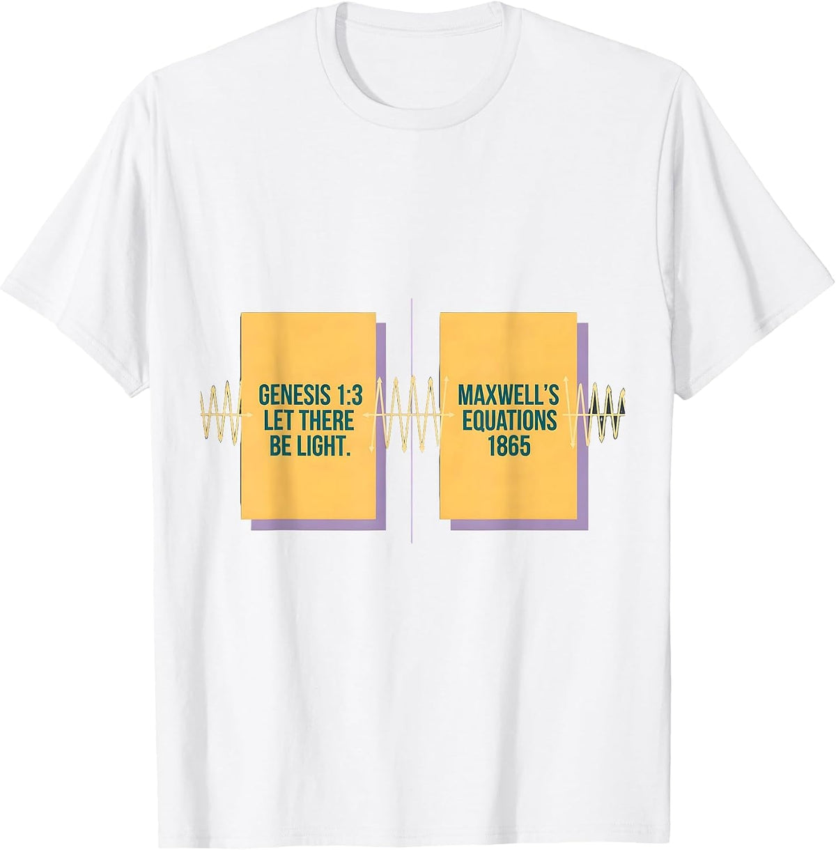 Men's Genesis 1:3 / Maxwell's Equations, 1865 — Let There Be Light T-Shirt - White