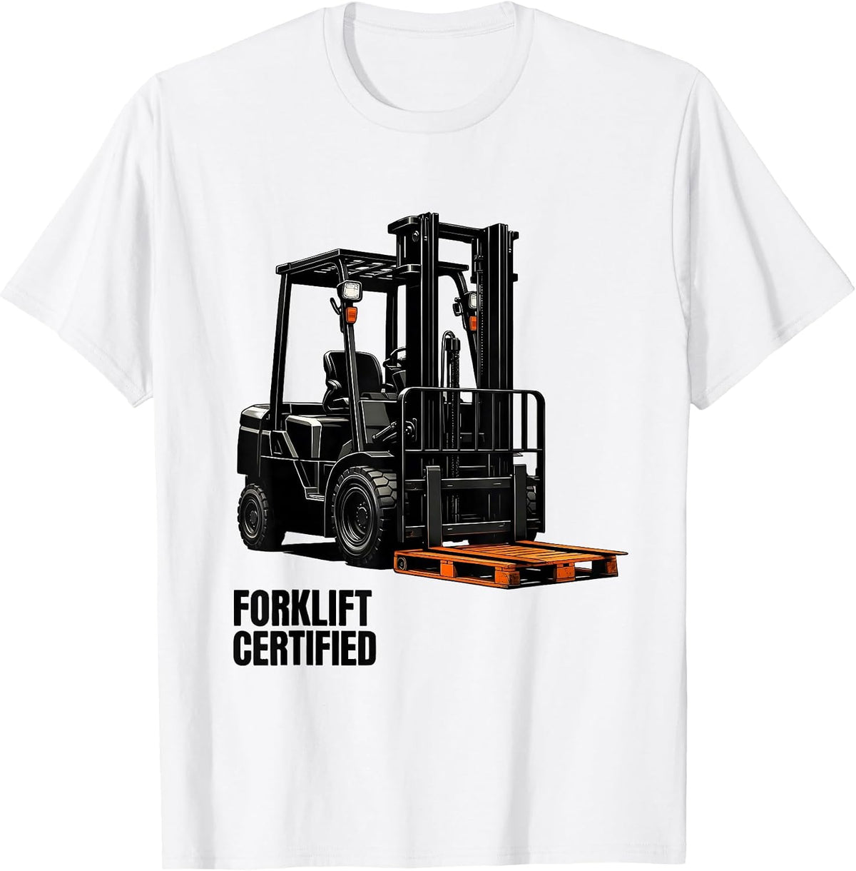 Men's Forklift Certified Funny Forklift Operator Gift Christmas T-Shirt - White