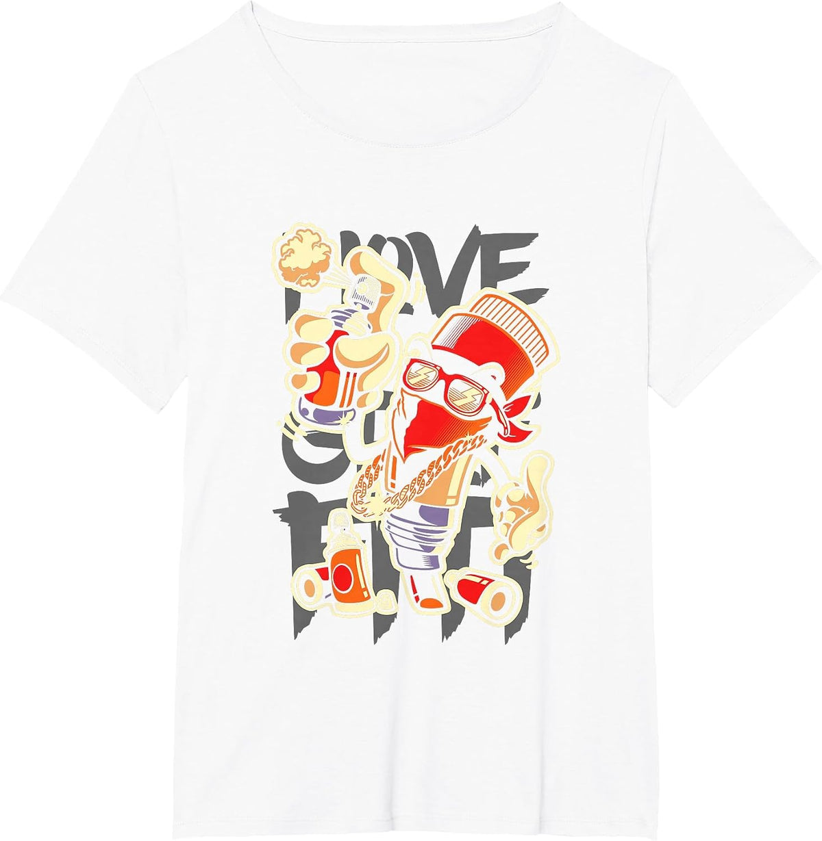 I Love Graffiti Art Spray Paint Graffiti Artist Urban T-Shirt - White