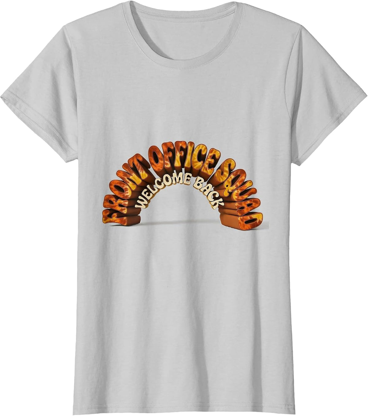 Welcome Back Front Office Squad Retro 70s Tie Dye Staff T-Shirt - Silver Grey