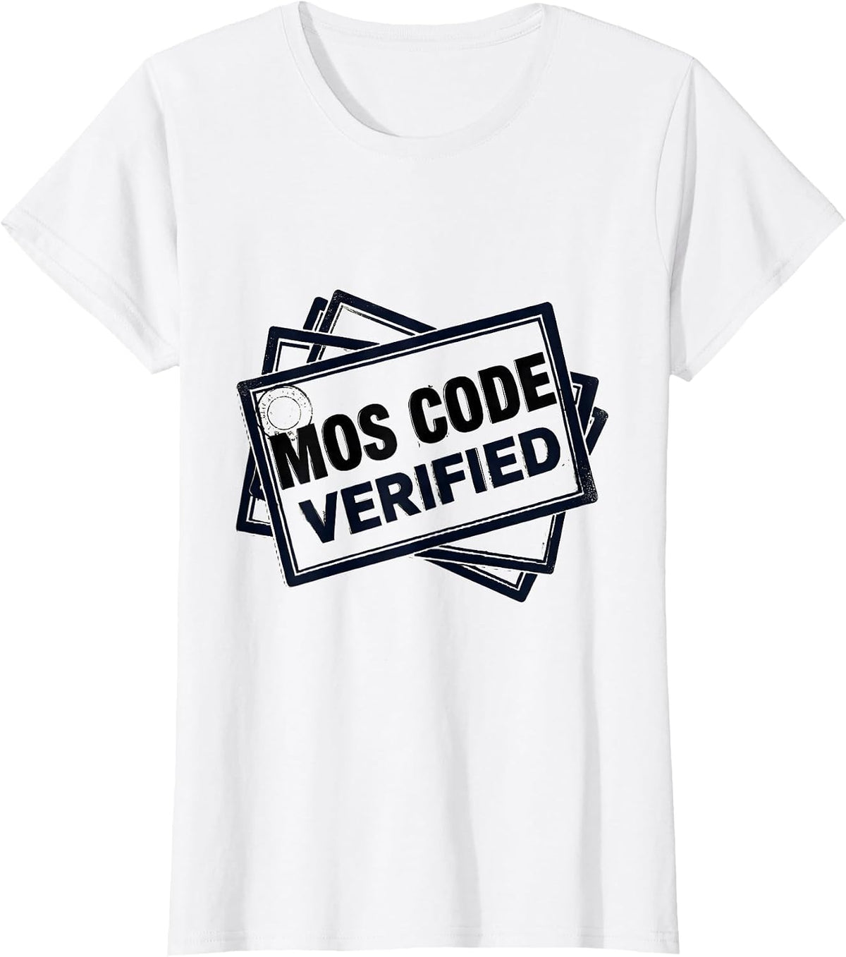 MOS Code Verified Vintage Military Veteran Pride T-Shirt - White