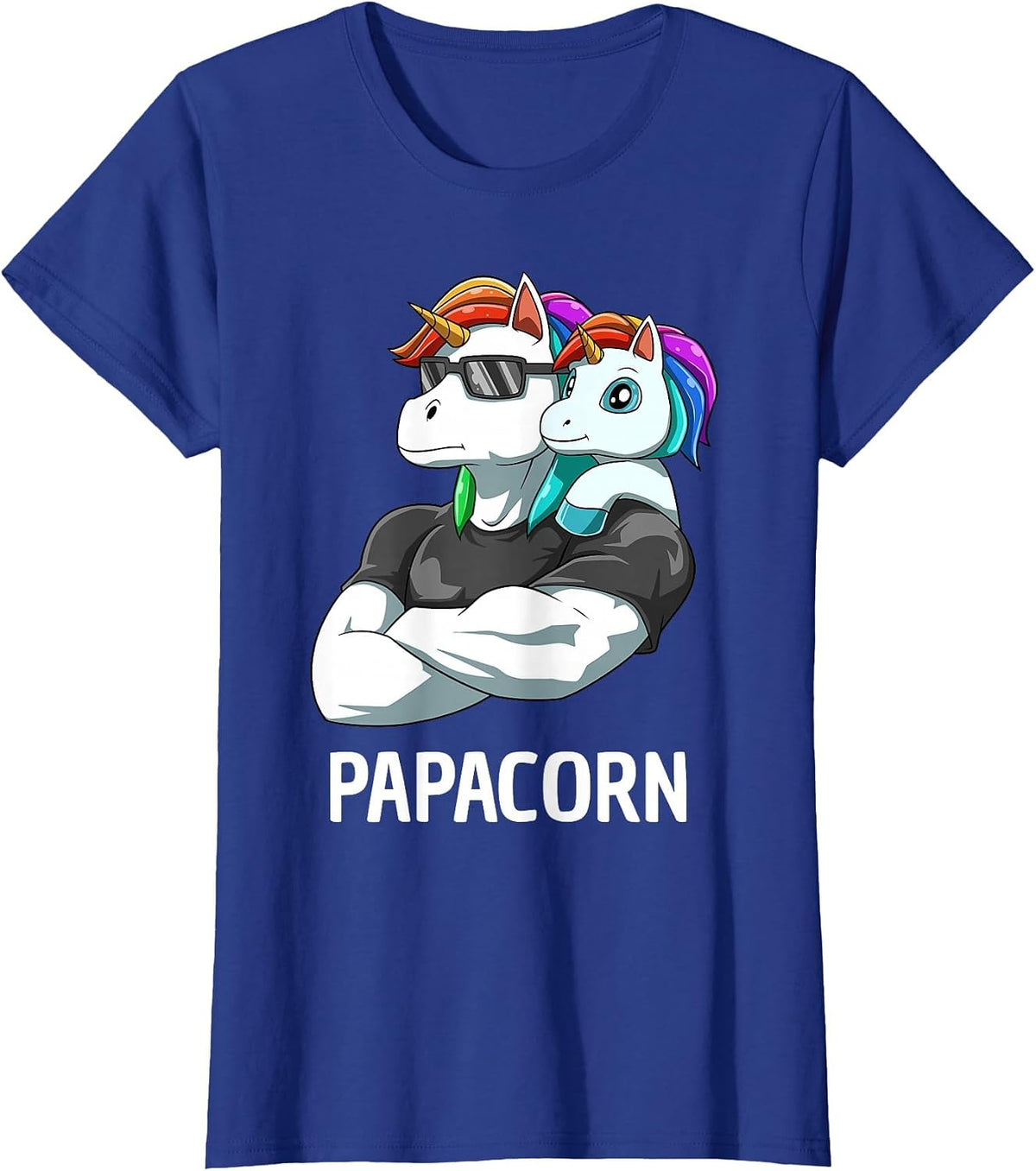 Papacorn - Father Daughter Unicorns T-Shirt - Royal Blue