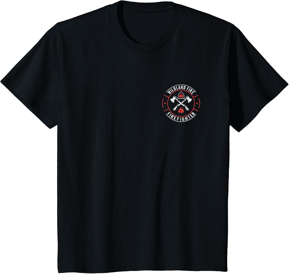 Wildland Firefighting Emblem Quote Wildland Fire Firefighter T-Shirt - Black