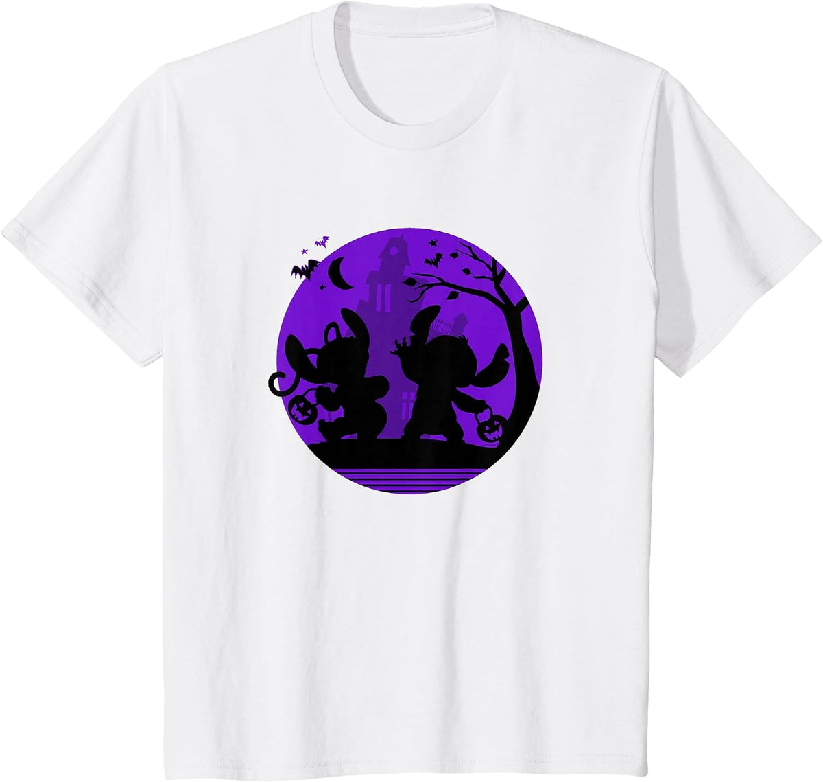 Disney Stitch and Angel Trick or Treat Halloween T-Shirt - White