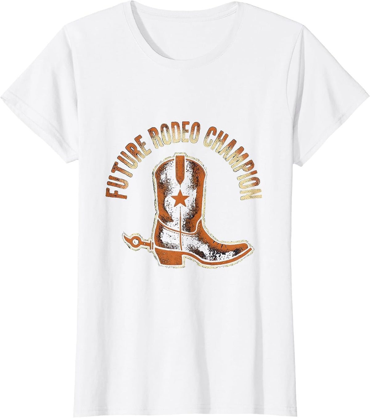Future Rodeo Champion Kids Western Design T-Shirt - White