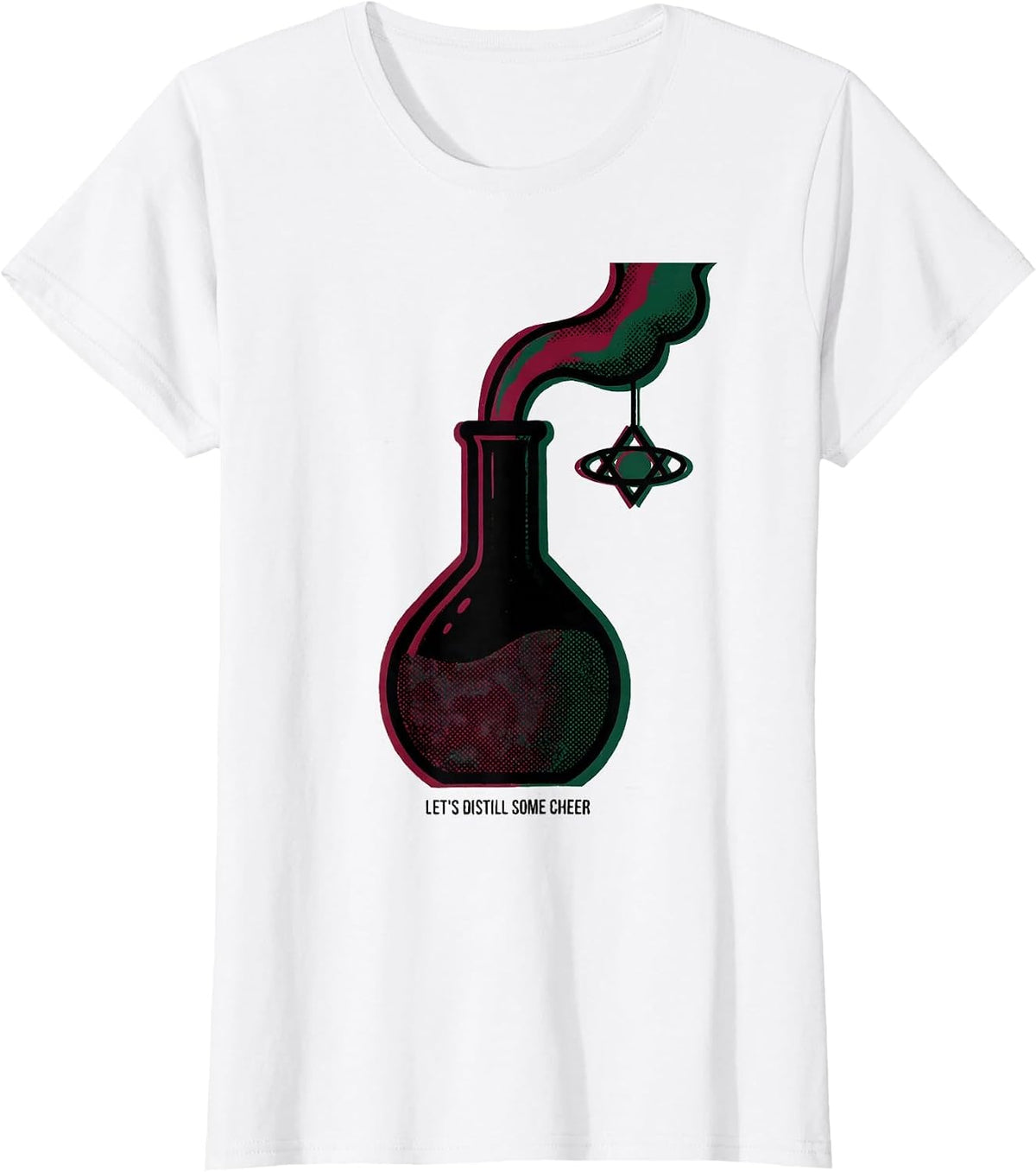 Let's Distill Some Cheer Funny Science Chemistry Nerd Humor T-Shirt - White