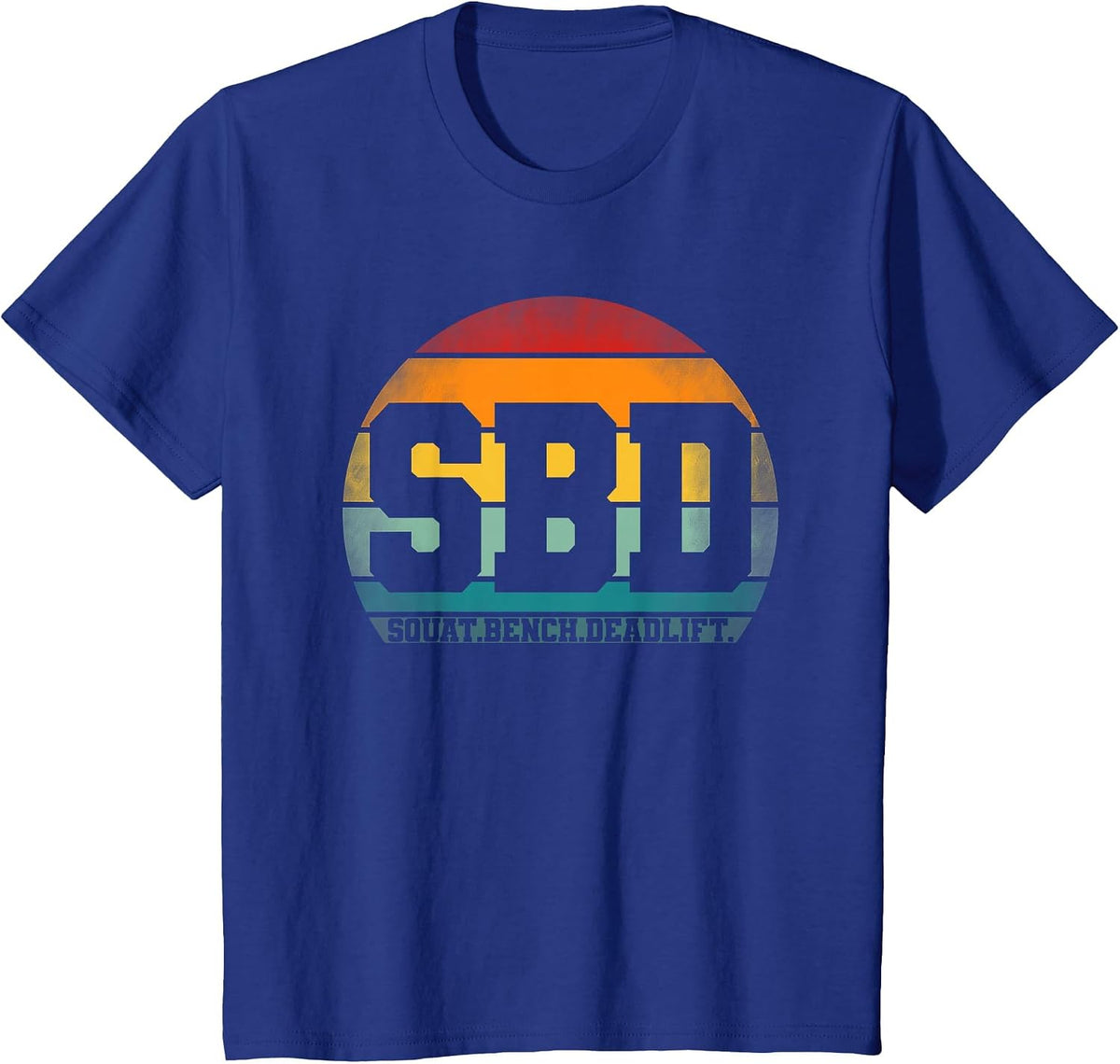 SBD Squat Bench Deadlift Weight Sports Powerlifting T-Shirt - Royal Blue