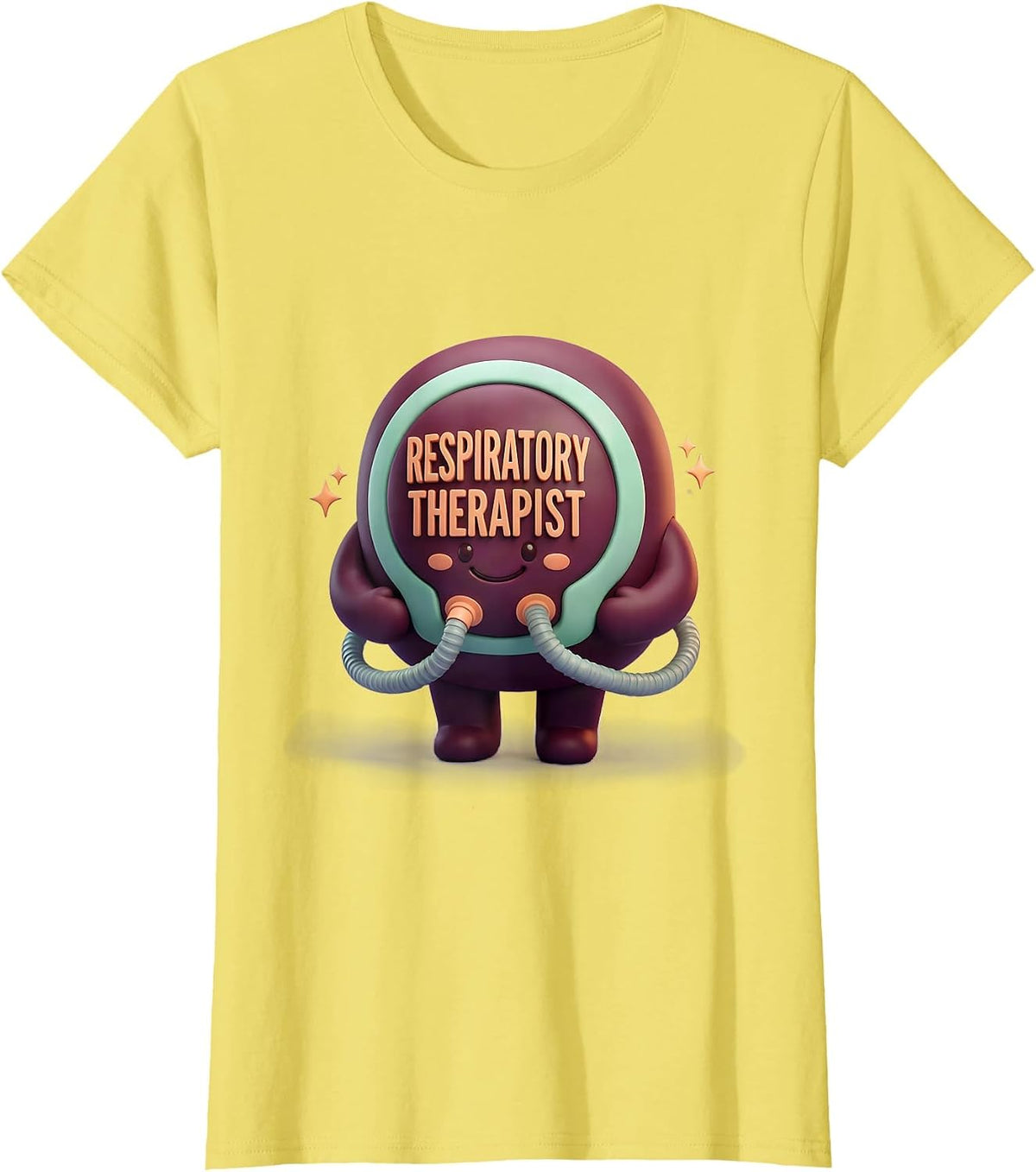 Respiratory Therapist Cute Kawaii RT Profession Pride T-Shirt - Lemon Yellow