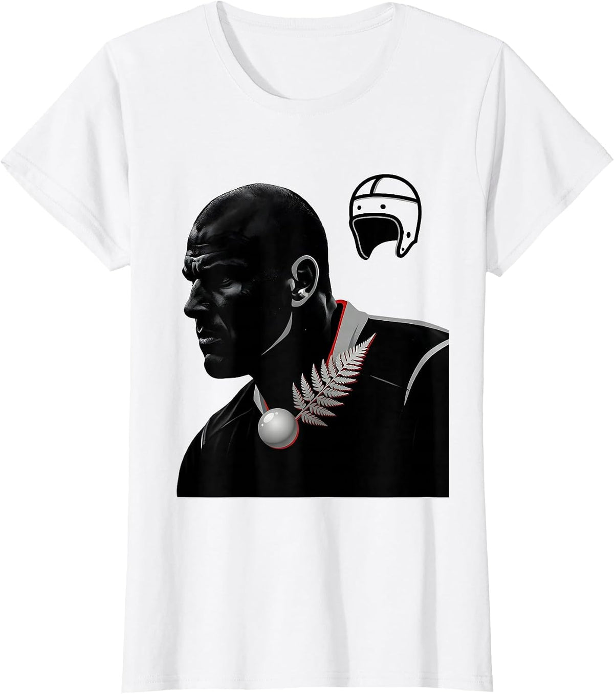 Women's Front Row Rugby Player Profile Kiwi Fan Humor T-Shirt - White