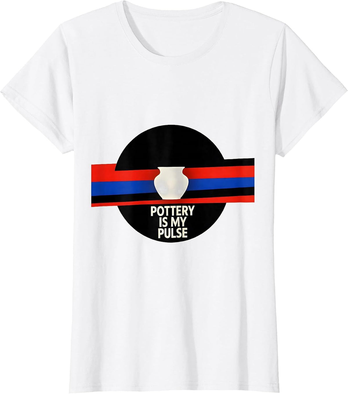 Pottery Is My Pulse Bauhaus Modernist Hobby Enthusiast Gift T-Shirt - White