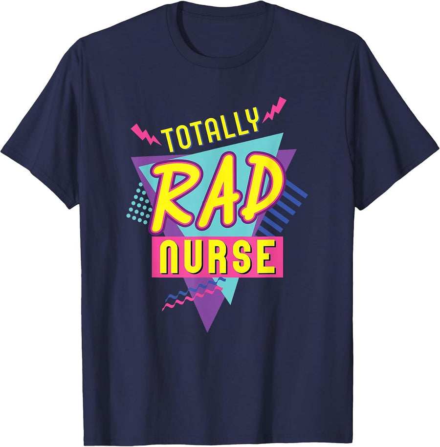 Vintage 90's Nurse Halloween Fun Nurse Costume 1990s T-Shirt - Navy Blue