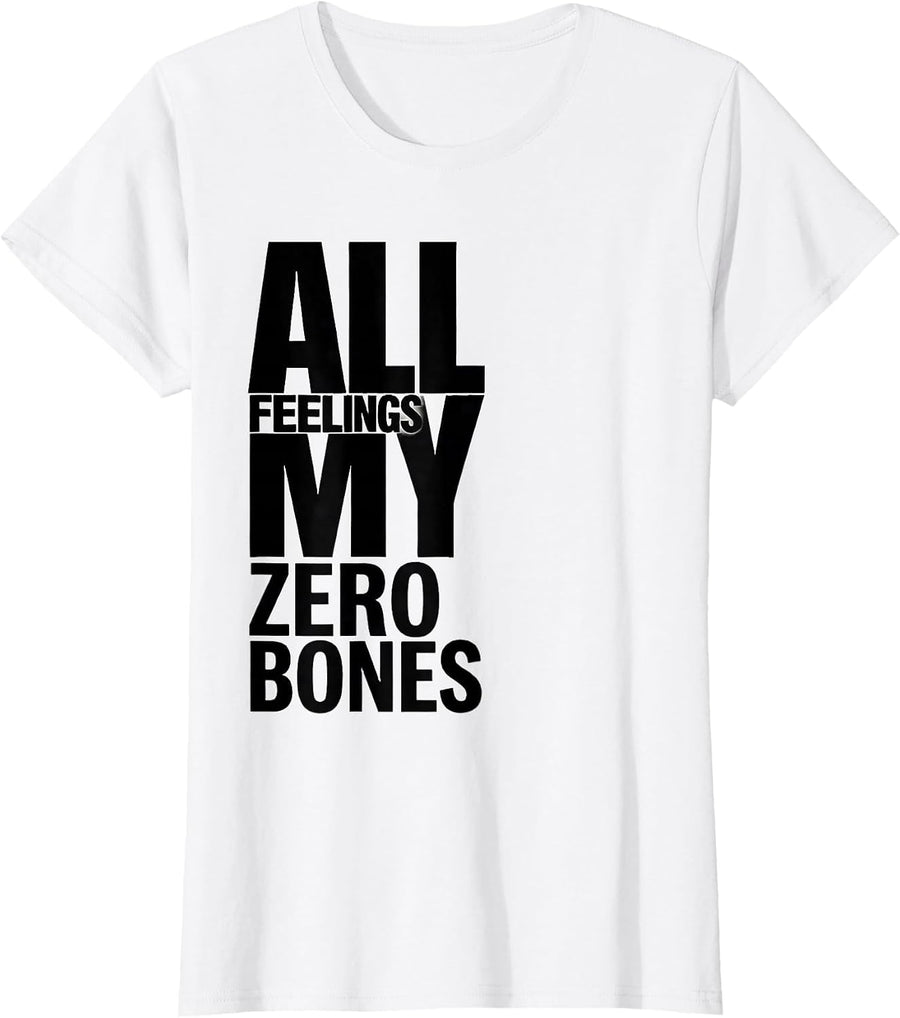 Women's All My Feelings, Zero Bones Octopus Lover Japanese Aesthetic T-Shirt - White