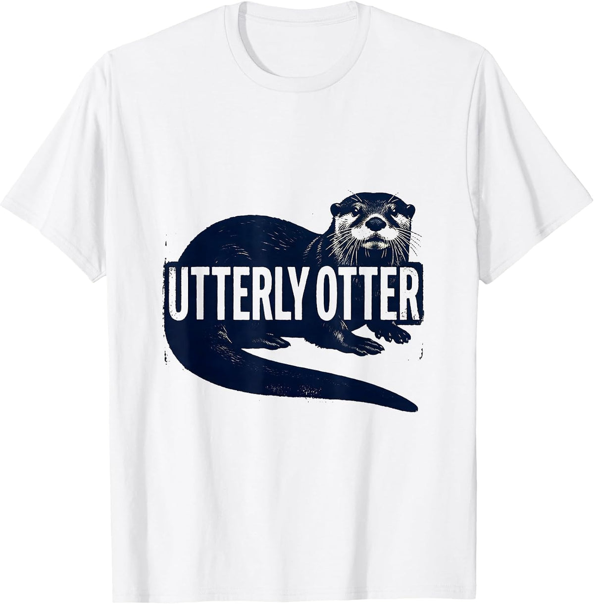 Men's Utterly Otter Funny Otter Lover Novelty Gift T-Shirt - White