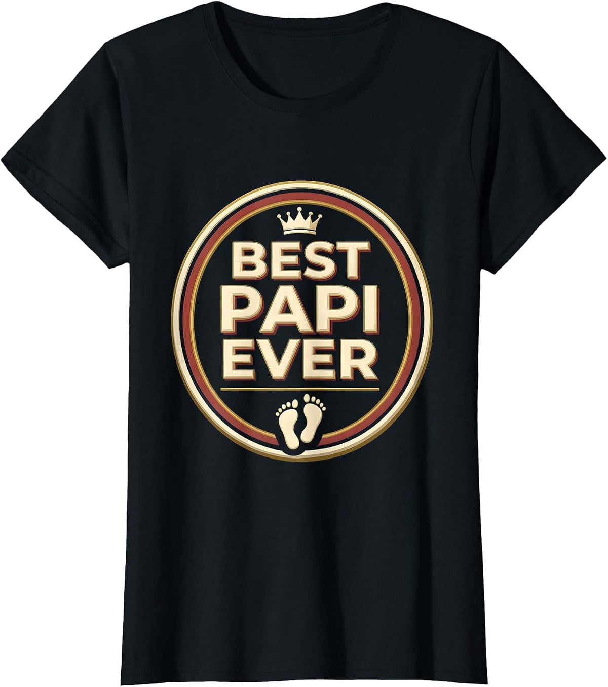 Best Papi Ever Funny Grandpa Gift From Grandkids T-Shirt - Black